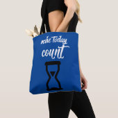 "Make Today Count": Inspirerend tekst op het gezeg Tote Bag (Dichtbij)