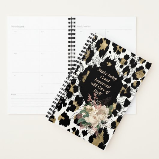 Make Today Count Leopard Floral Planner (Display)