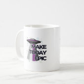 "Make Today Epic" UFO Flying Saucer Mok (Voorkant links)