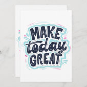MAKE TODAY GREAT ESSENTIAL T SHIRTS Classic Kaart (Voorkant / Achterkant)