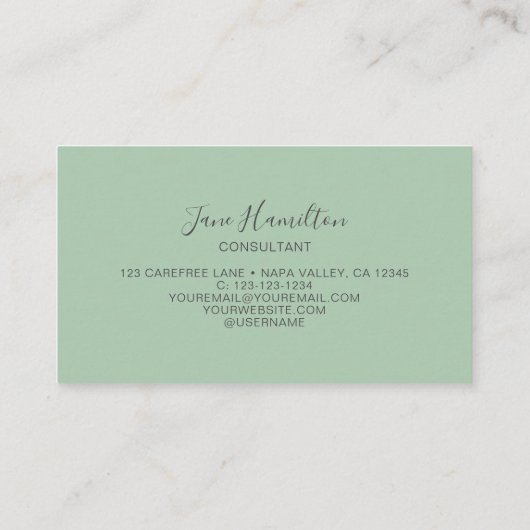 Make-up artiest aardbei & wijnstok visitekaartje (Achterkant)