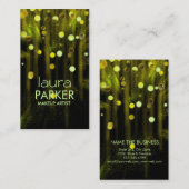 Make-up Artiest Beauty Glitter Limoen Geel Visitekaartje (Voorkant / Achterkant)