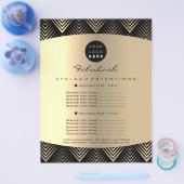 Make-up Artiest Beauty Gold Zwart Logo Haarprijzen Flyer (Enkel)