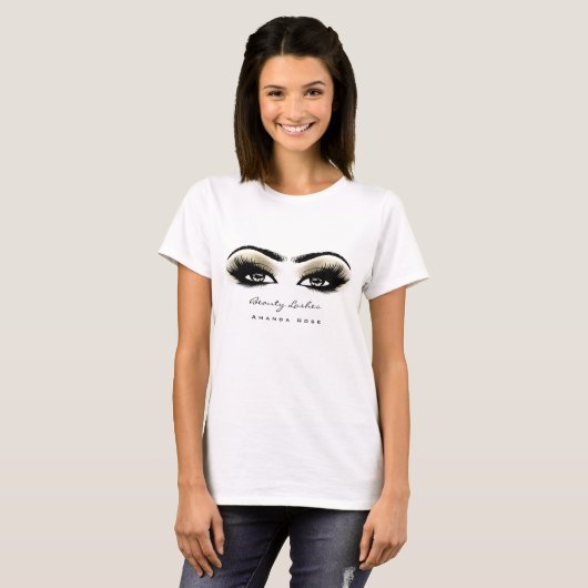 Make-up artiest Beauty Lash Studio Ivory Eyes T-shirt (Voorkant volledig)