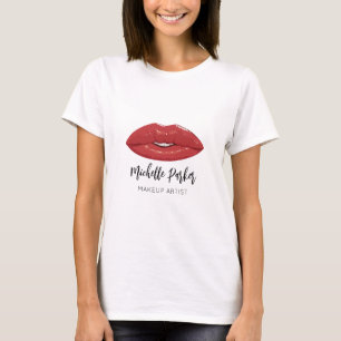 Make-up Artiest Beauty Logo Lips Naam T-shirt