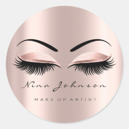 Make-up artiest Beauty Roos Gold Eye wimpers Naam Ronde Sticker