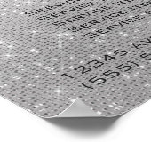 Make-up Artiest Beauty Salon Blauw Aqua Grijs Poster (Hoek)