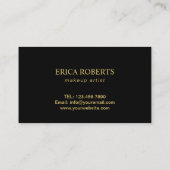 Make-up Artiest Beauty Salon Gold Lips Loyalty Pun (Achterkant)