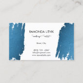 Make-up artiest blauw visitekaartje (Achterkant)