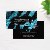 Make-up Artiest Blauw Zwart Glitter Lips Zebra Pri Visitekaartje (Bureau)