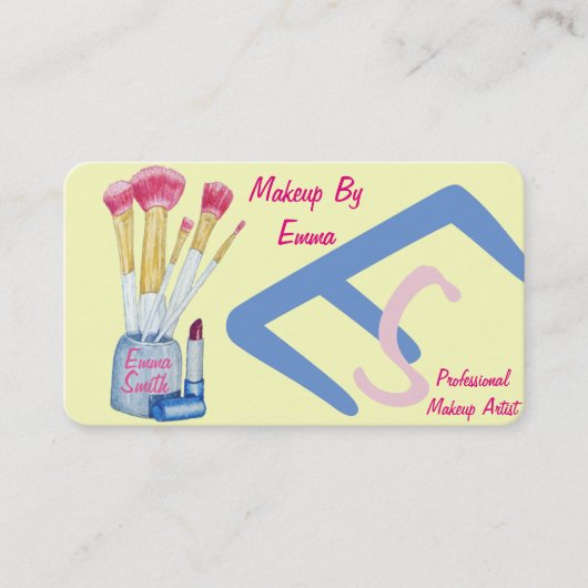 Make up artiest borstels originele schoonheidsspec visitekaartje (Voorkant)