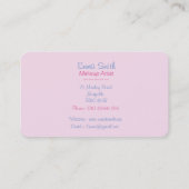 Make up artiest borstels originele schoonheidsspec visitekaartje (Achterkant)