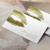 Make-up artiest Chic Gold Kiss Elegant Visitekaartje