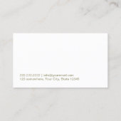 Make-up artiest Chic Gold Kiss Elegant Visitekaartje (Achterkant)