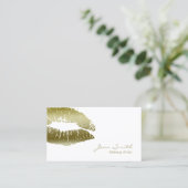 Make-up artiest Chic Gold Kiss Elegant Visitekaartje (Staand voorkant)