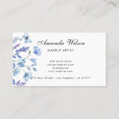 Make-up artiest chique Waterverf Bloemen Visitekaa Visitekaartje (Achterkant)