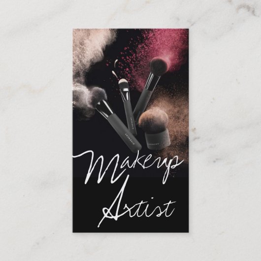 make-up artiest, cosmetologie, salon Visitekaartje (Voorkant)