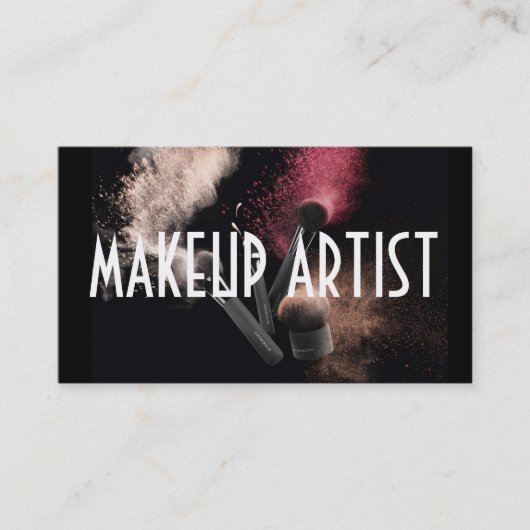make-up artiest, cosmetologie, salon Visitekaartje (Voorkant)