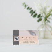 Make-up Artiest Cosmetoloog Zijde Finish Luxe Visitekaartje (Staand voorkant)