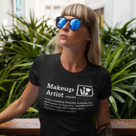 Make-up artiest definitie donkere modus - Film Cre T-shirt