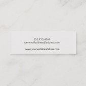 Make-up artiest Elegant Faux reliëf zwart Mini Visitekaartje (Achterkant)