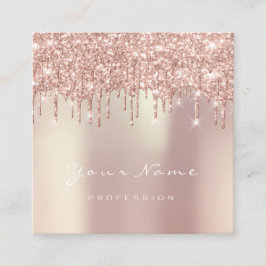 Make-up Artiest Event Planner Glitter Spark Pearl Vierkante Visitekaartje