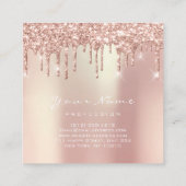 Make-up Artiest Event Planner Glitter Spark Pearl Vierkante Visitekaartje (Achterkant)