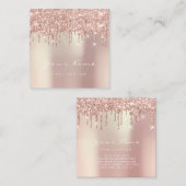 Make-up Artiest Event Planner Glitter Spark Pearl Vierkante Visitekaartje (Voorkant / Achterkant)