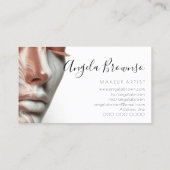 Make-up Artiest Foto marmeren lippenstift glanzend Visitekaartje (Achterkant)