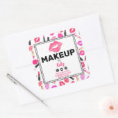 Make-up artiest gepersonaliseerde contactgegevens vierkante sticker (Envelop)