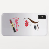 Make-up Artiest Gezicht en Lipstick in de Spiegel Case-Mate iPhone Case (Achterkant (horizontaal))