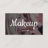 Make-up Artiest Girly Design Visitekaartje (Achterkant)