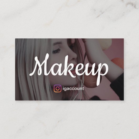 Make-up Artiest Girly Design Visitekaartje (Achterkant)