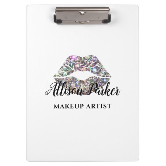 MAKE-UP ARTIEST Glitter Logo Kiss Klembord (Voorkant)