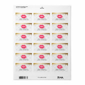 Make-up Artiest Goud Drips Rood Goud Lips Salon Etiket (Full Sheet)