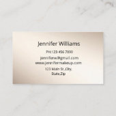 make-up artiest, goud druppelen glitters modern ch visitekaartje (Achterkant)