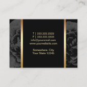 Make-up Artiest Gouden Lippen Moderne Donkere Bloe Visitekaartje (Achterkant)