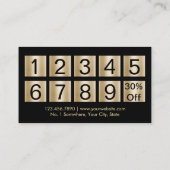 Make-up artiest gouden lippen moderne strepen klantenkaartje (Achterkant)