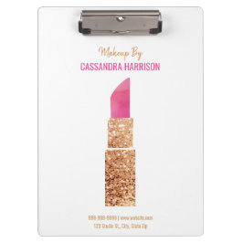 Make-up Artiest Gouden Sequin Waterverf Beauty Klembord