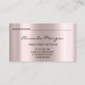 Make-up artiest haar salon wimper extensie Roos Visitekaartje (Achterkant)