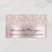 Make-up artiest haar salon wimper extensie Roos Visitekaartje (Voorkant)