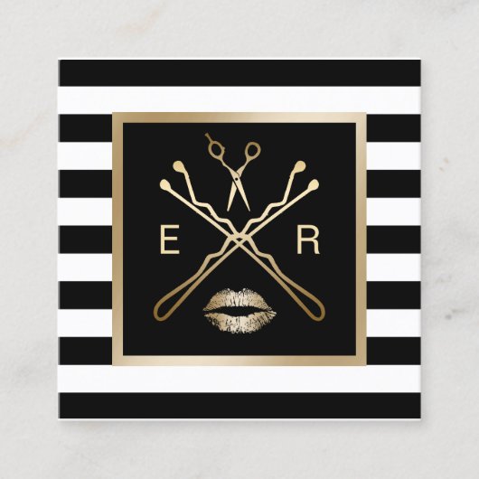 Make-up Artiest Haar Schoonheid Salon Moderne Stre Vierkante Visitekaartje (Voorkant)