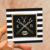 Make-up Artiest Haar Schoonheid Salon Moderne Stre Vierkante Visitekaartje