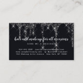 Make-up artiest haar stylist glitter druppels zwar visitekaartje (Achterkant)