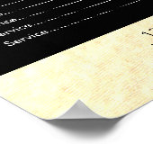 Make-up Artiest Haar Stylist Modern Zwart Prijslij Poster (Hoek)