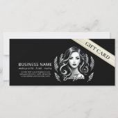 Make-up Artiest Haar Stylist Modern Zwart Wit Goud (Voorkant)