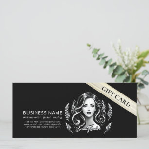 Make-up Artiest Haar Stylist Modern Zwart Wit Goud