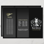 Make-up Artiest Haar Stylist Modern Zwart Wit Goud (Voorkant / Achterkant)