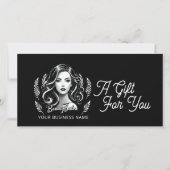 Make-up Artiest Haar Stylist Modern Zwart Wit Goud (Voorkant)