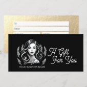 Make-up Artiest Haar Stylist Modern Zwart Wit Goud (Voorkant / Achterkant)